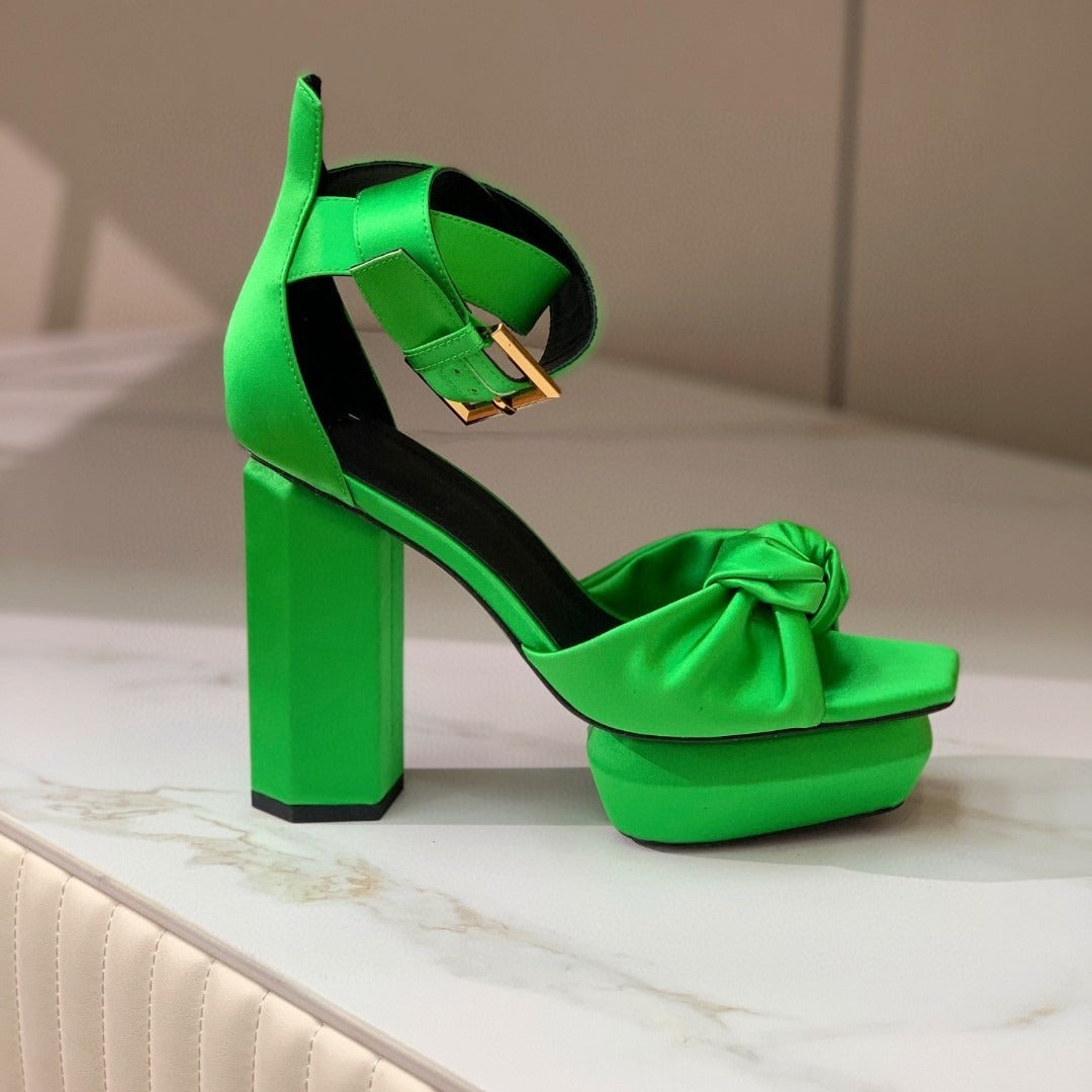 Lift Buckle Platform Heels