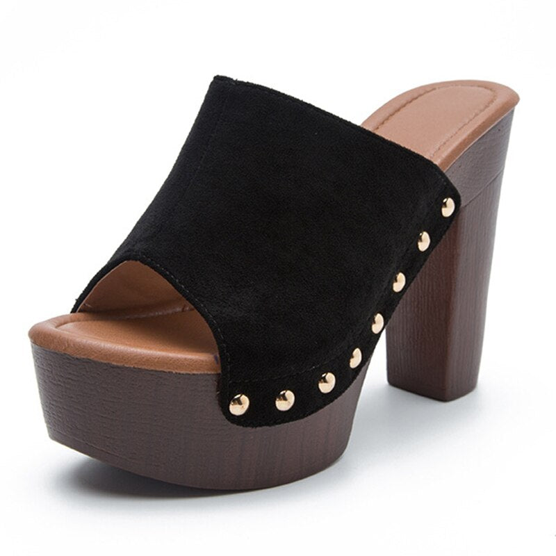 Hardware Platform Heeled Mules