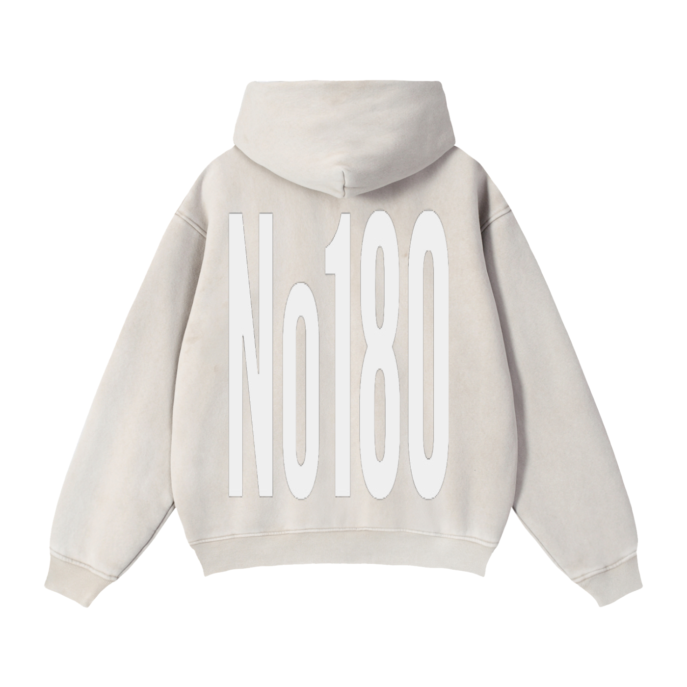 No 180 Zip-Through Boxy Fleece Hoodie