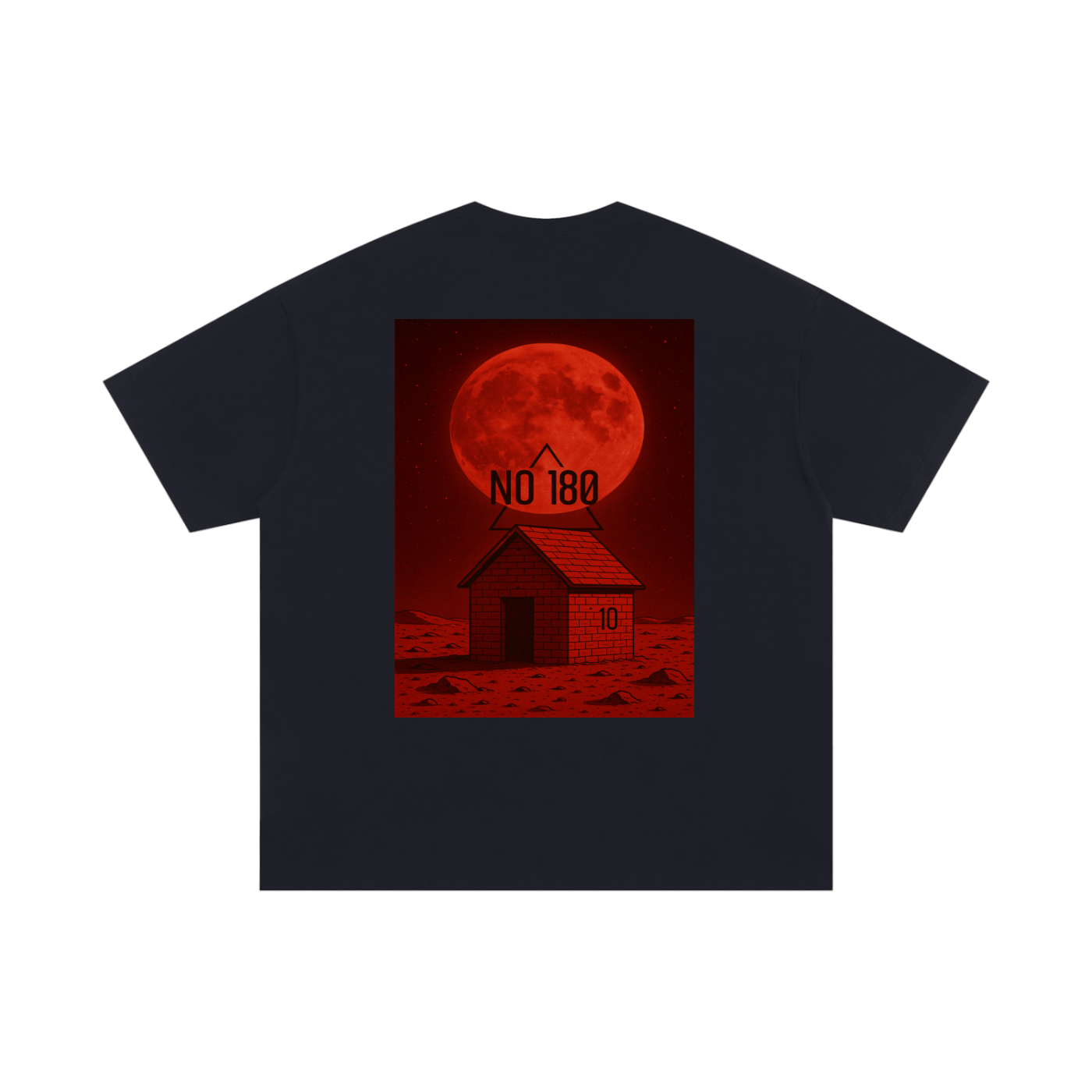 No 180 Crimson Moon House  Oversized Tee