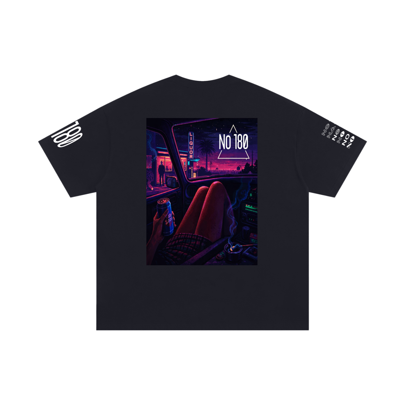 No 180 Midnight Ride Oversized Tee