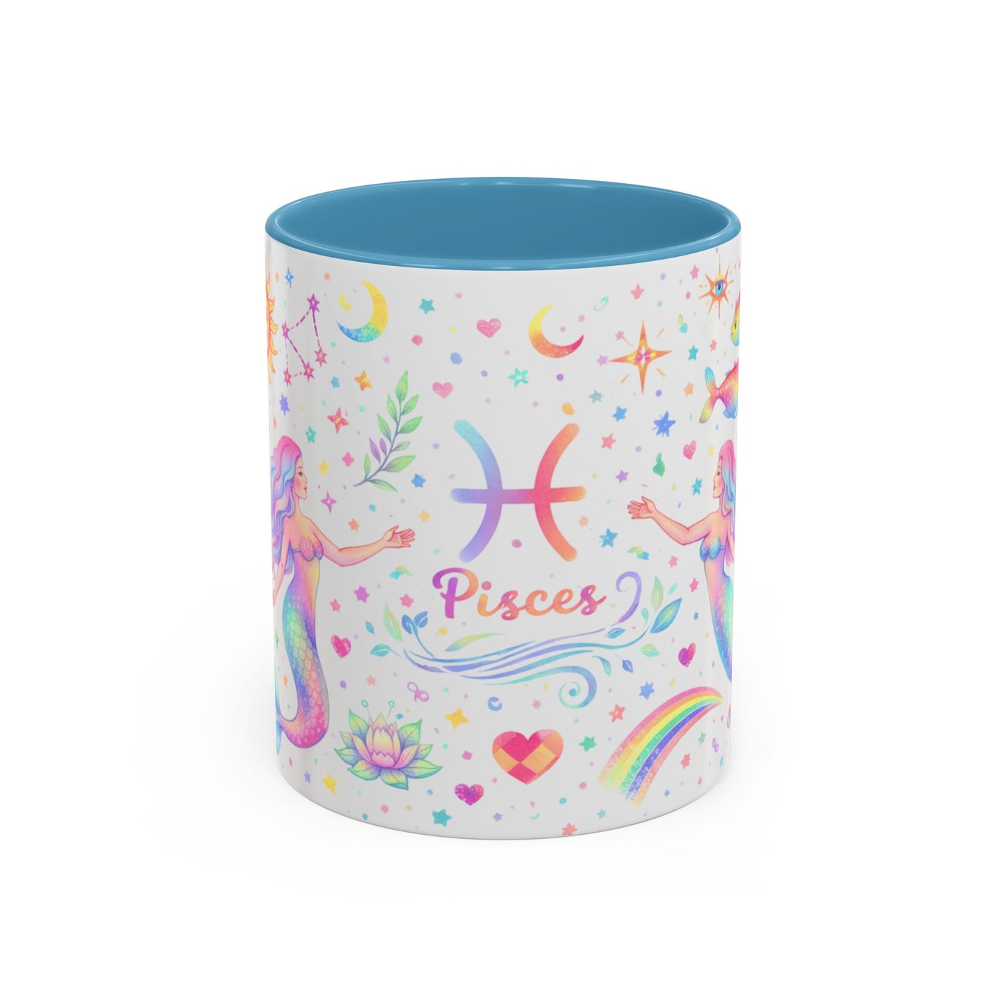 Pisces Mermaid Accent Coffee Mug
