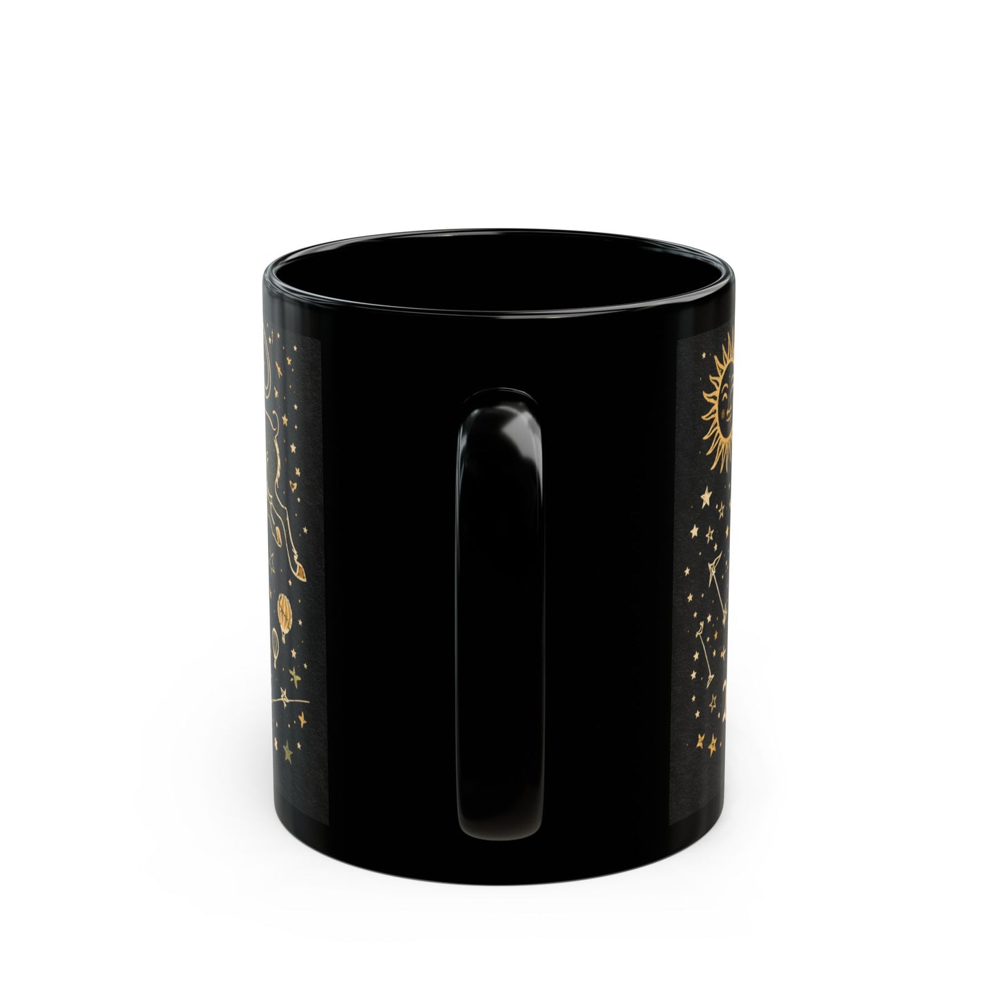 Capricorn Zodiac Mug | Black Astrology Coffee Mug, Capricorn Constellation Design