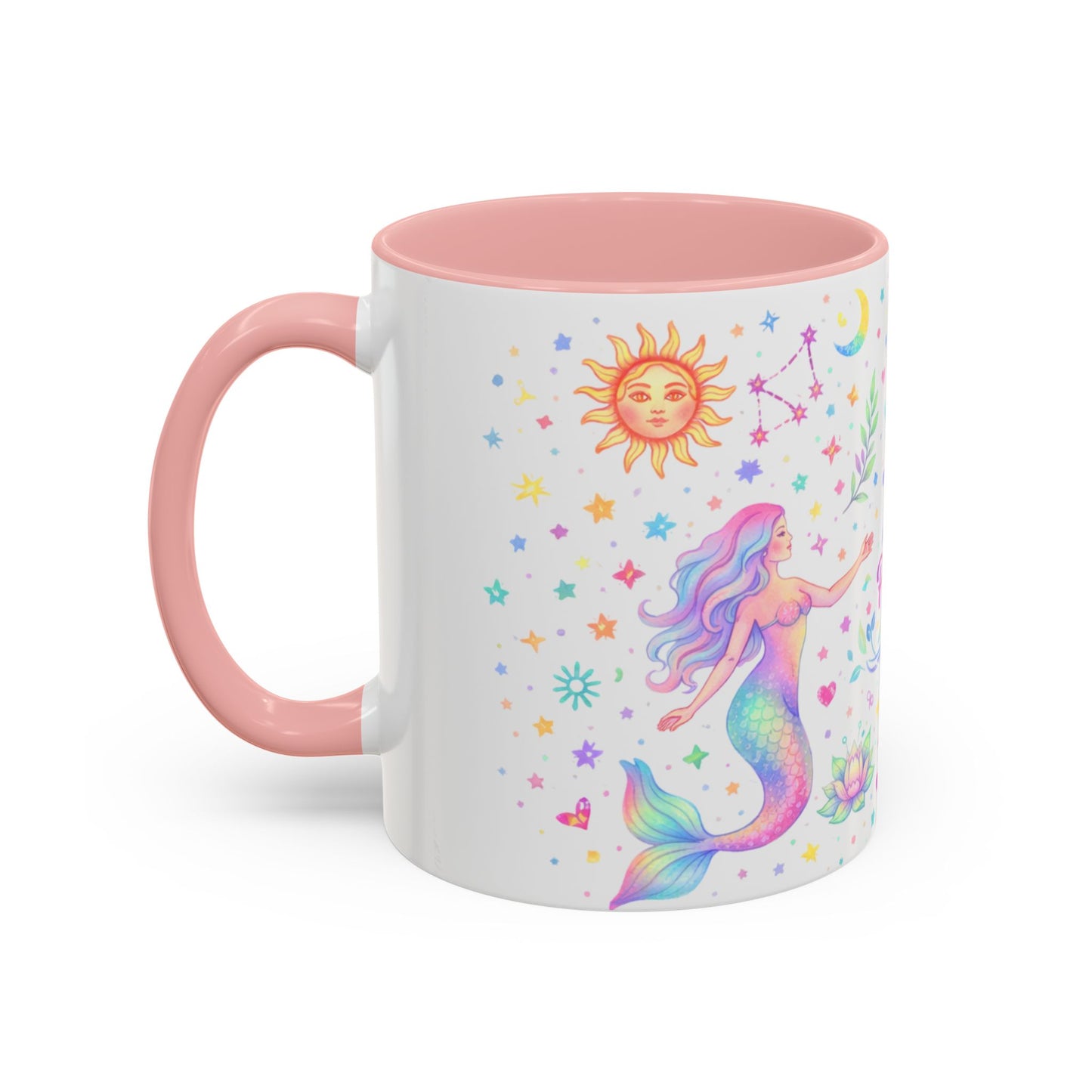 Pisces Mermaid Accent Coffee Mug