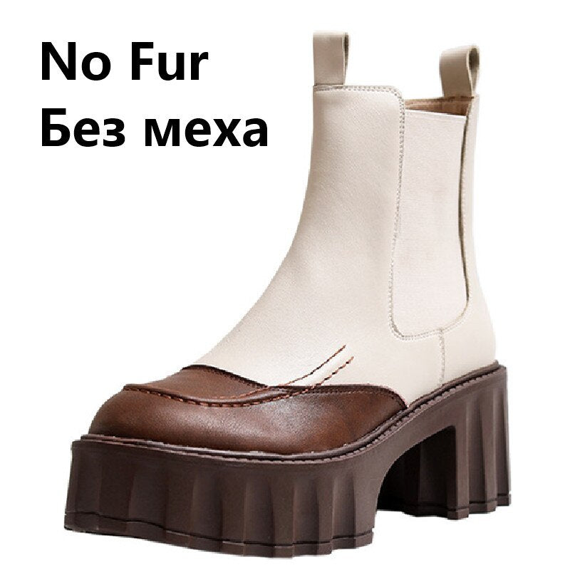 Forge Leather Platform Boots