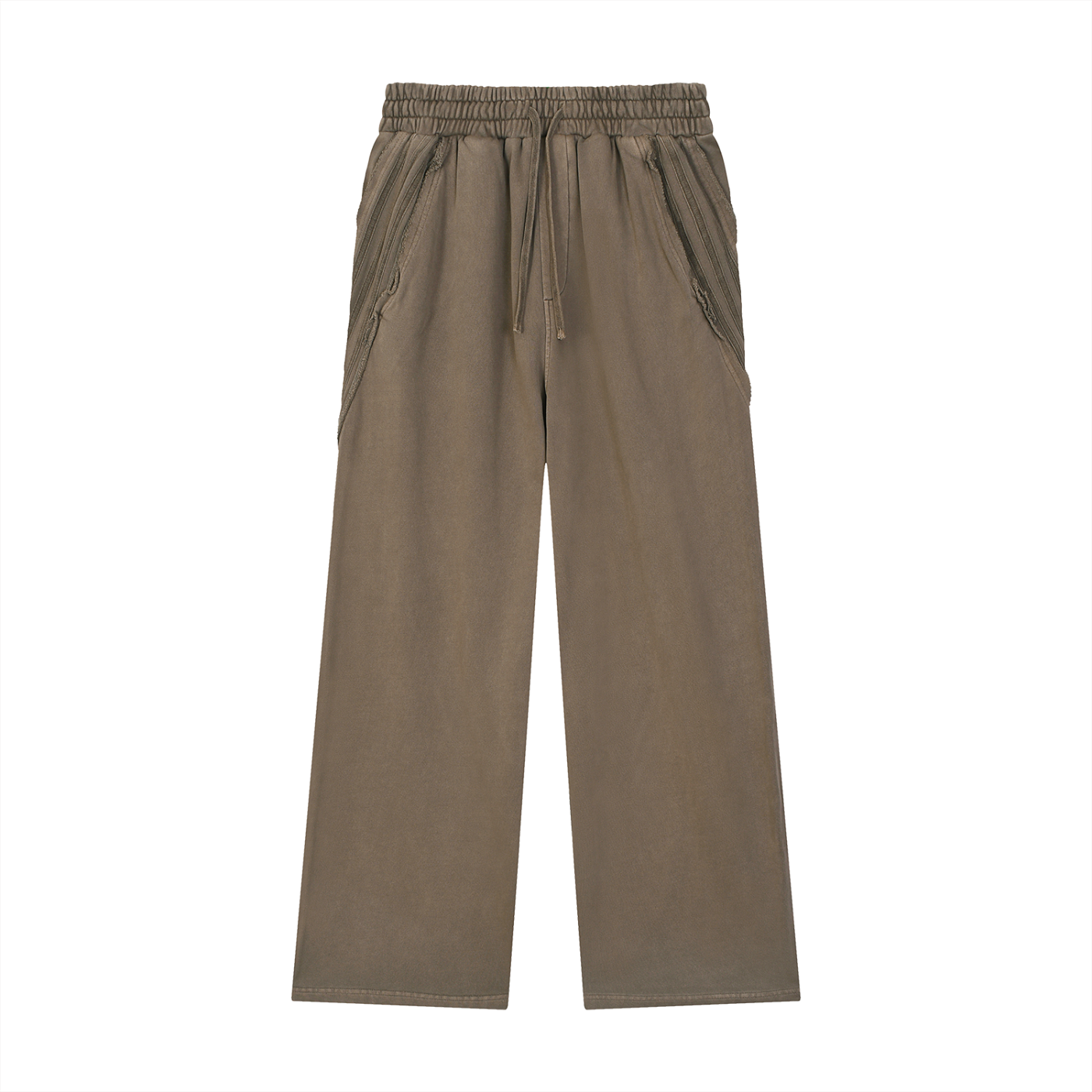 No 180 Snow Wash Raw Edge Sweatpants