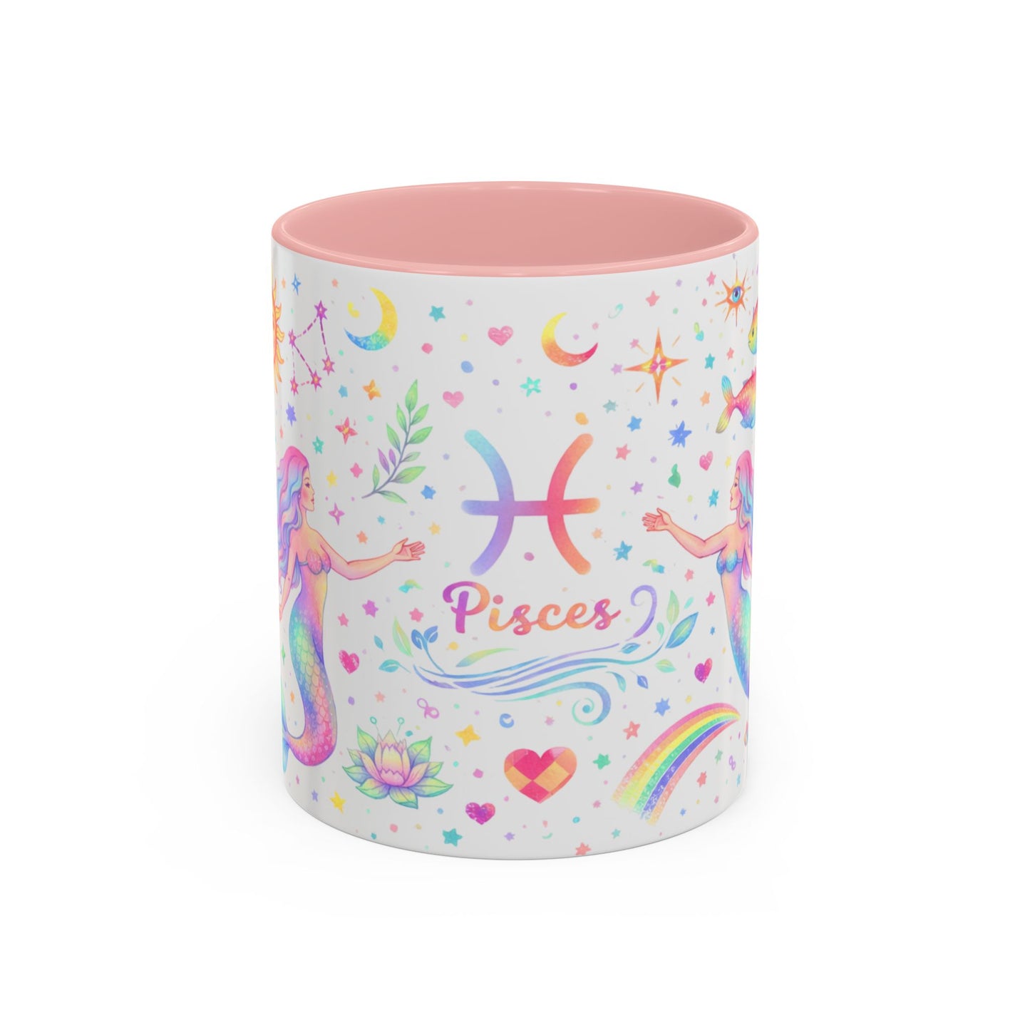 Pisces Mermaid Accent Coffee Mug