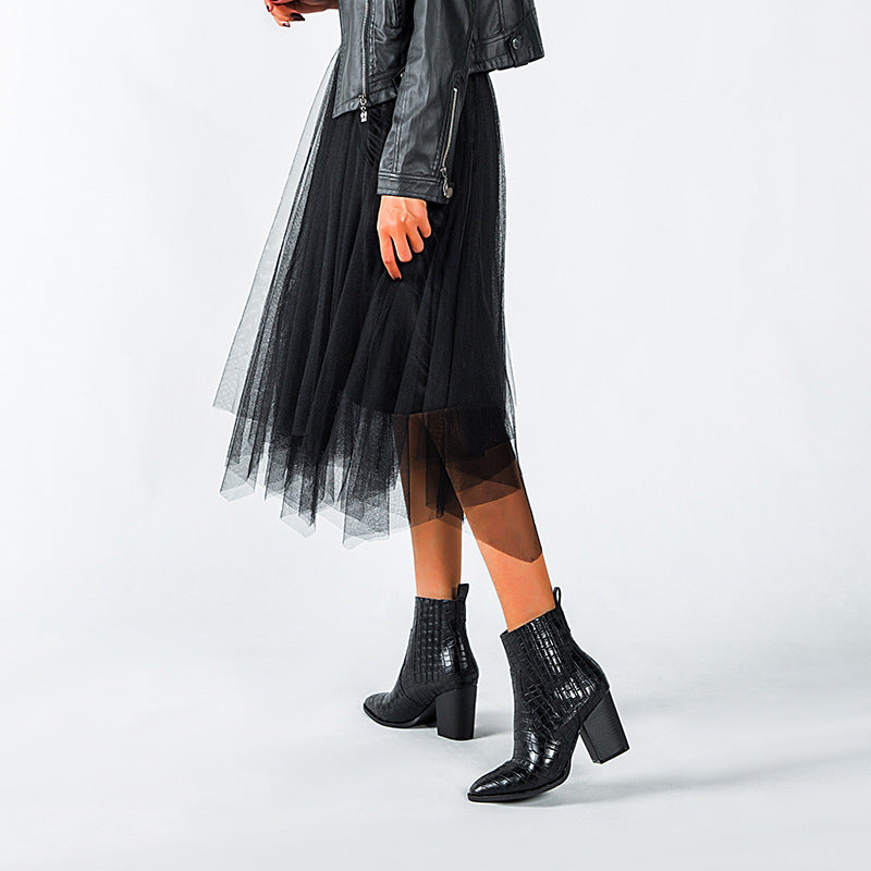 Relic Embossed Ankle Boots