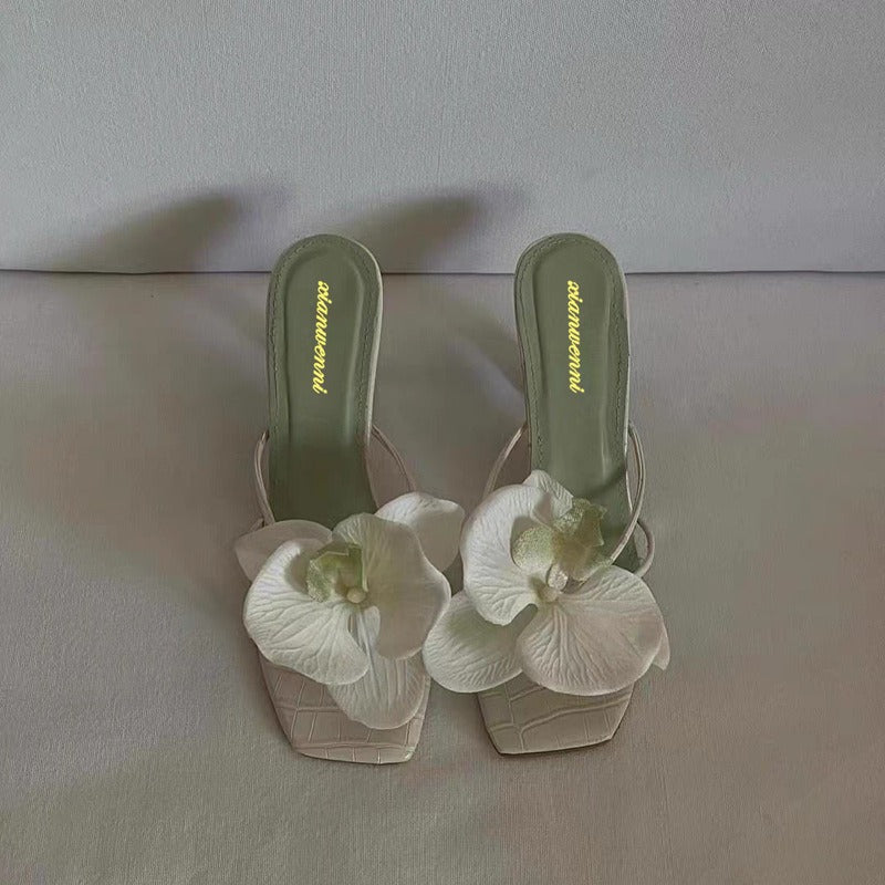 Petal Accent Heels