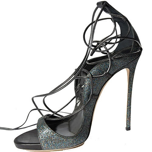 Lattice Lace-Up Heels