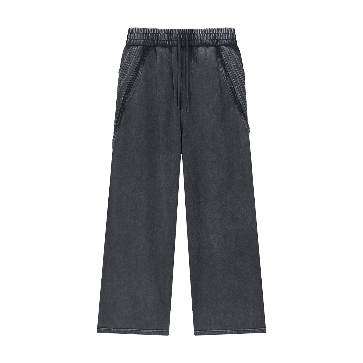 No 180 Snow Wash Raw Edge Sweatpants