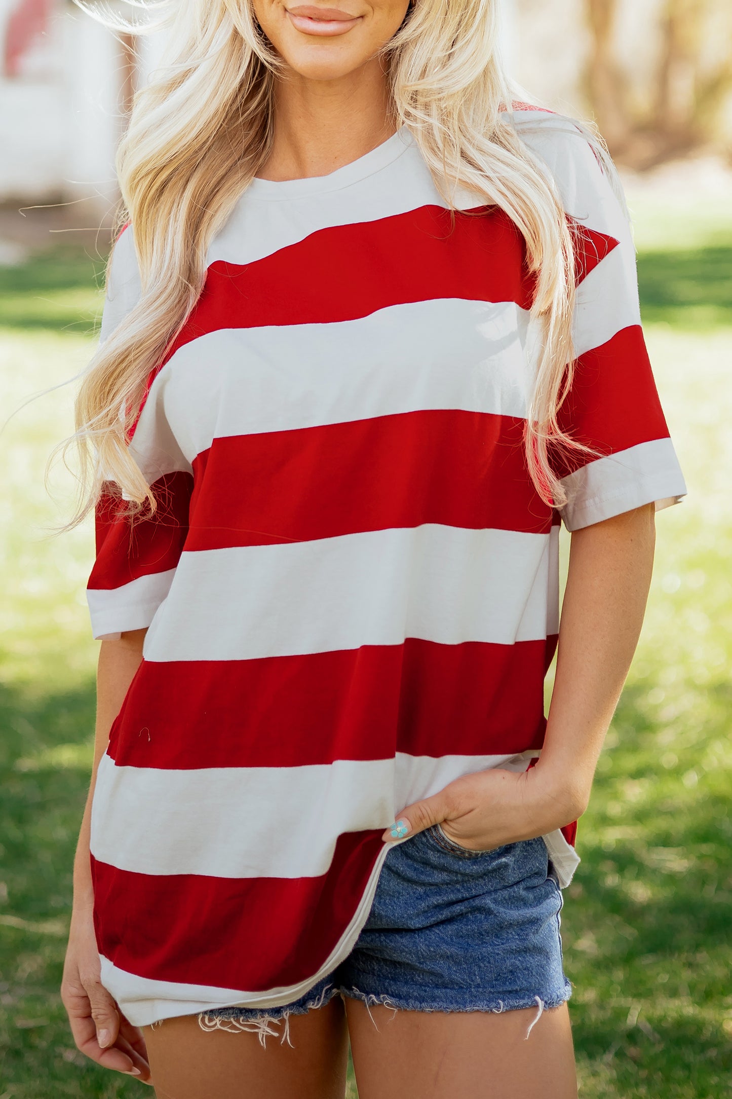 No 180 Striped Tunic Tee