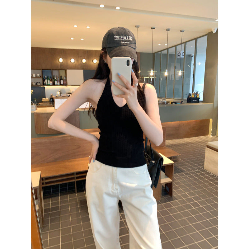 Sculpt Halter Knit Tank