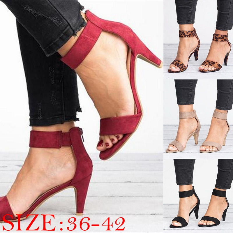 Wildmark Buckle-Strap Block Heels