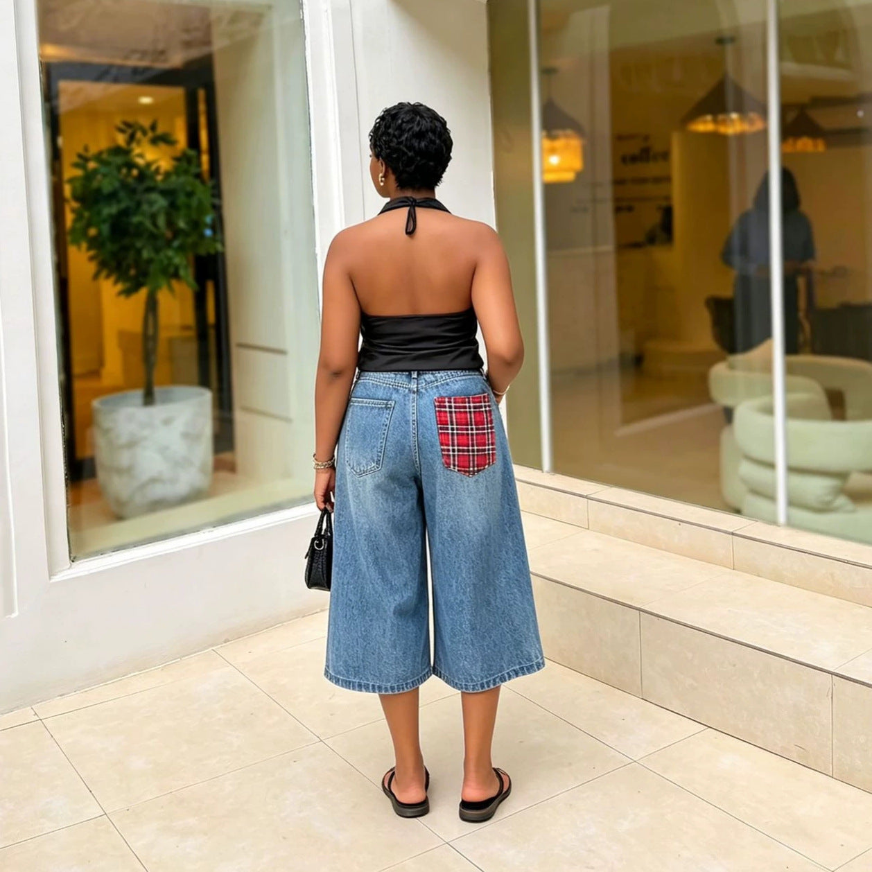 Coastline Cropped Denim Pants