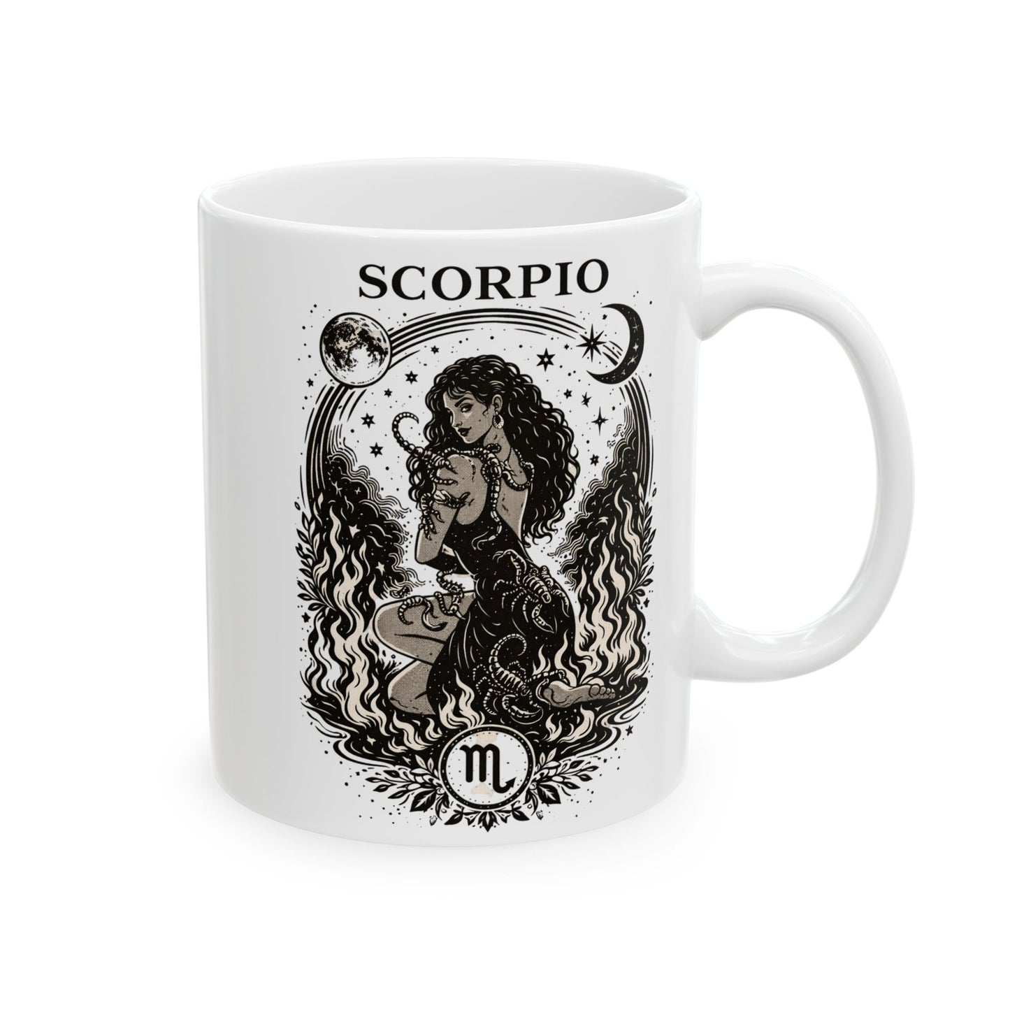 Scorpio Constellation Ceramic Mug Zodiac Goat Art Coffee Cup