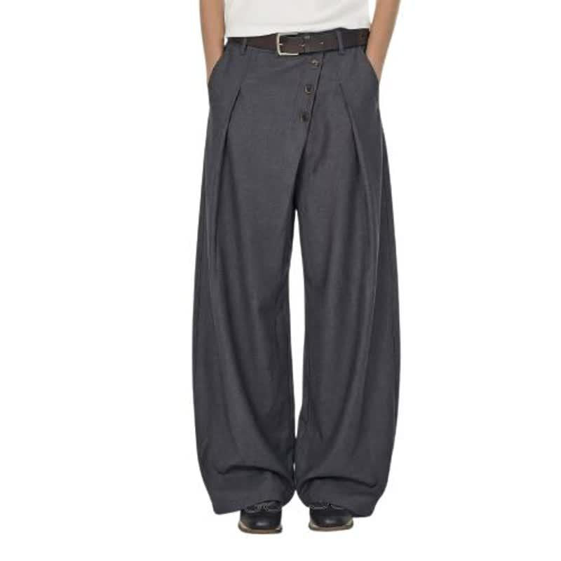 Offset Button Trousers