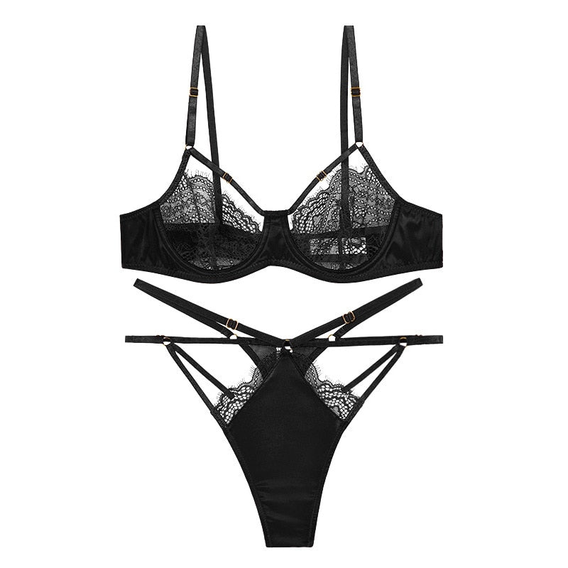 Crystal Detail Lace Set