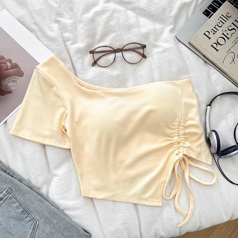 Draped Edge Crop Top