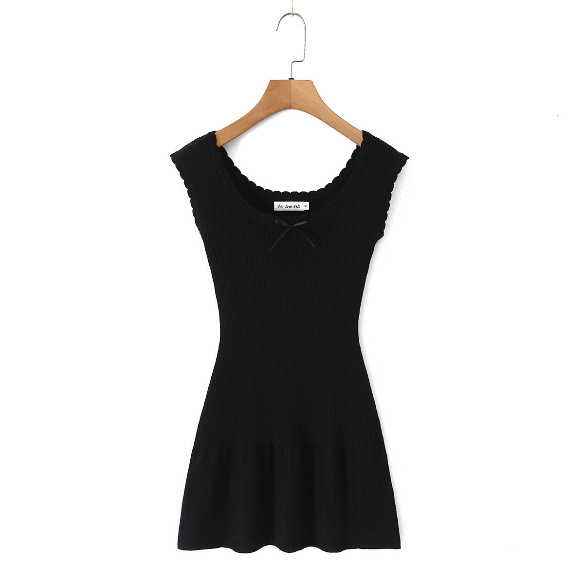 Noir Pleated Knit Dress