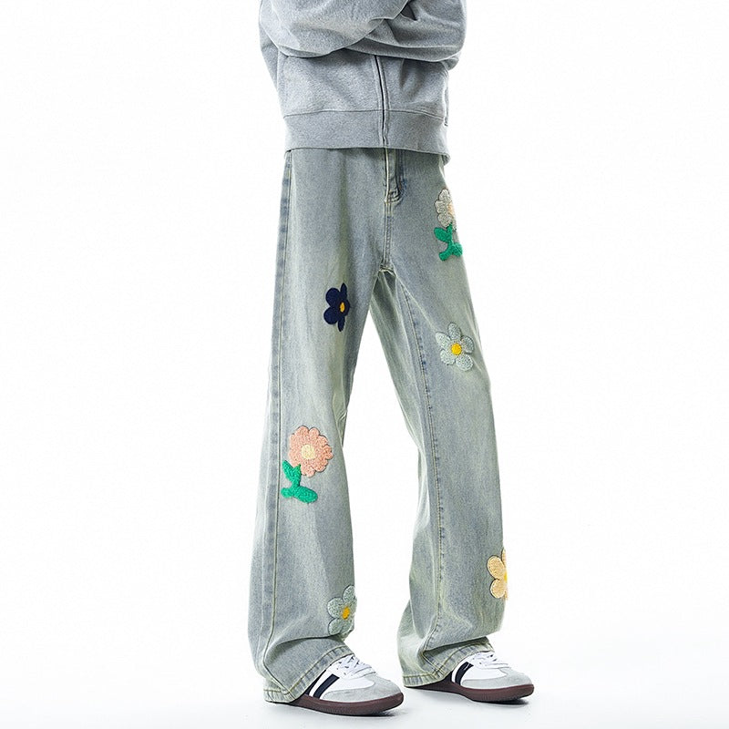 Garden Cipher Embroidered Jeans