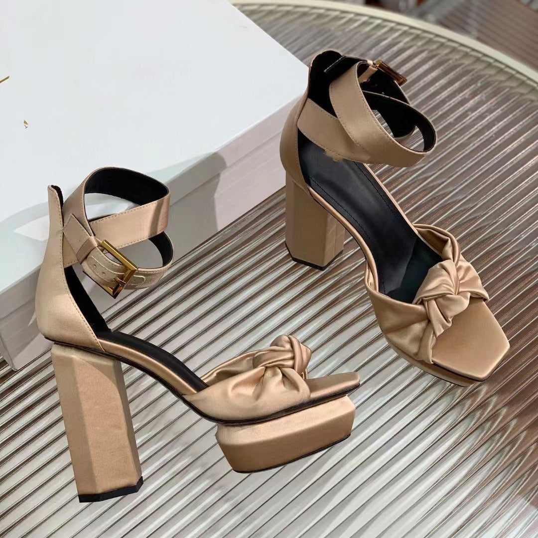 Lift Buckle Platform Heels