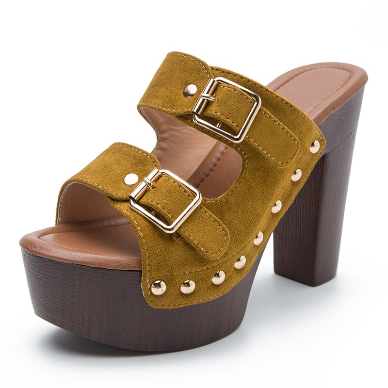 Rebel Rivet Platform Heels