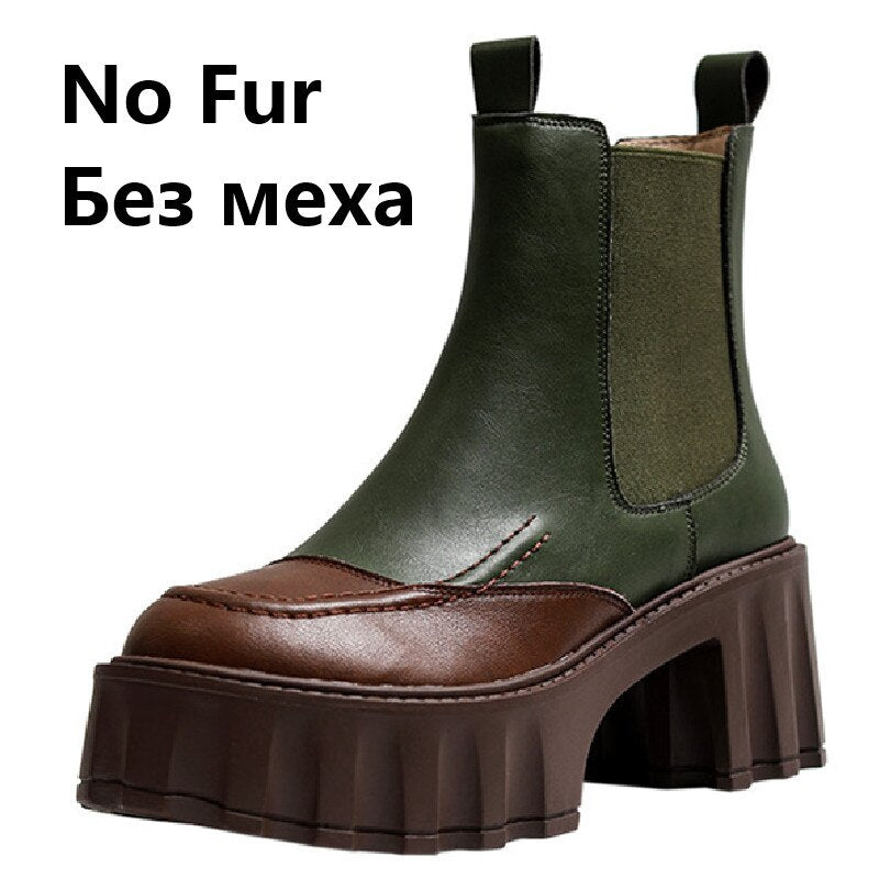Forge Leather Platform Boots
