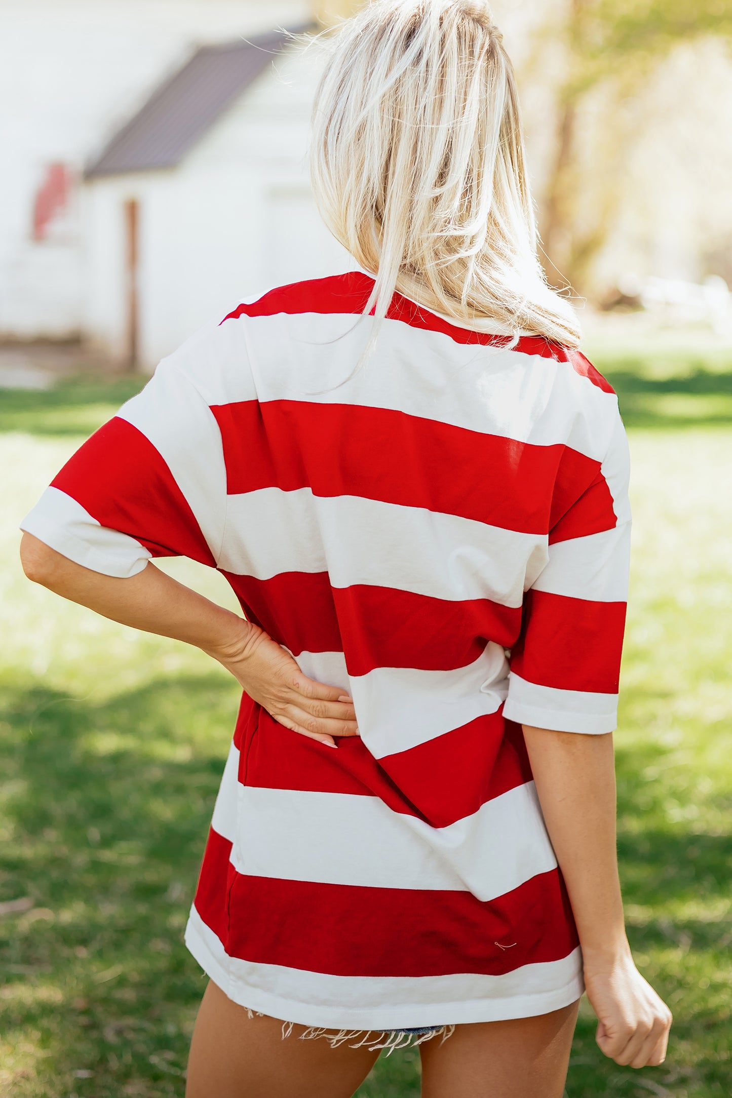 No 180 Striped Tunic Tee