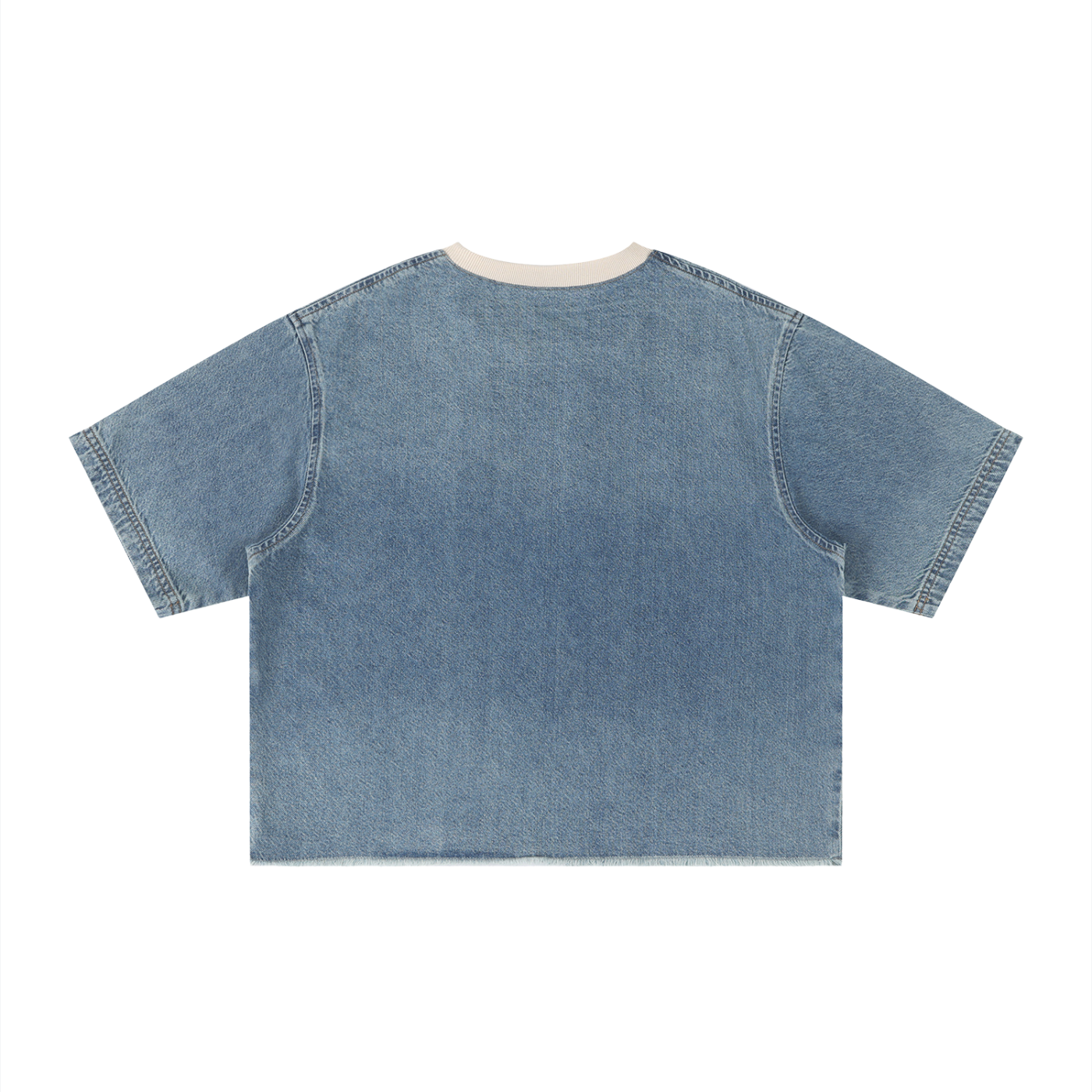 No 180 Vintage Wash Denim Box Tee