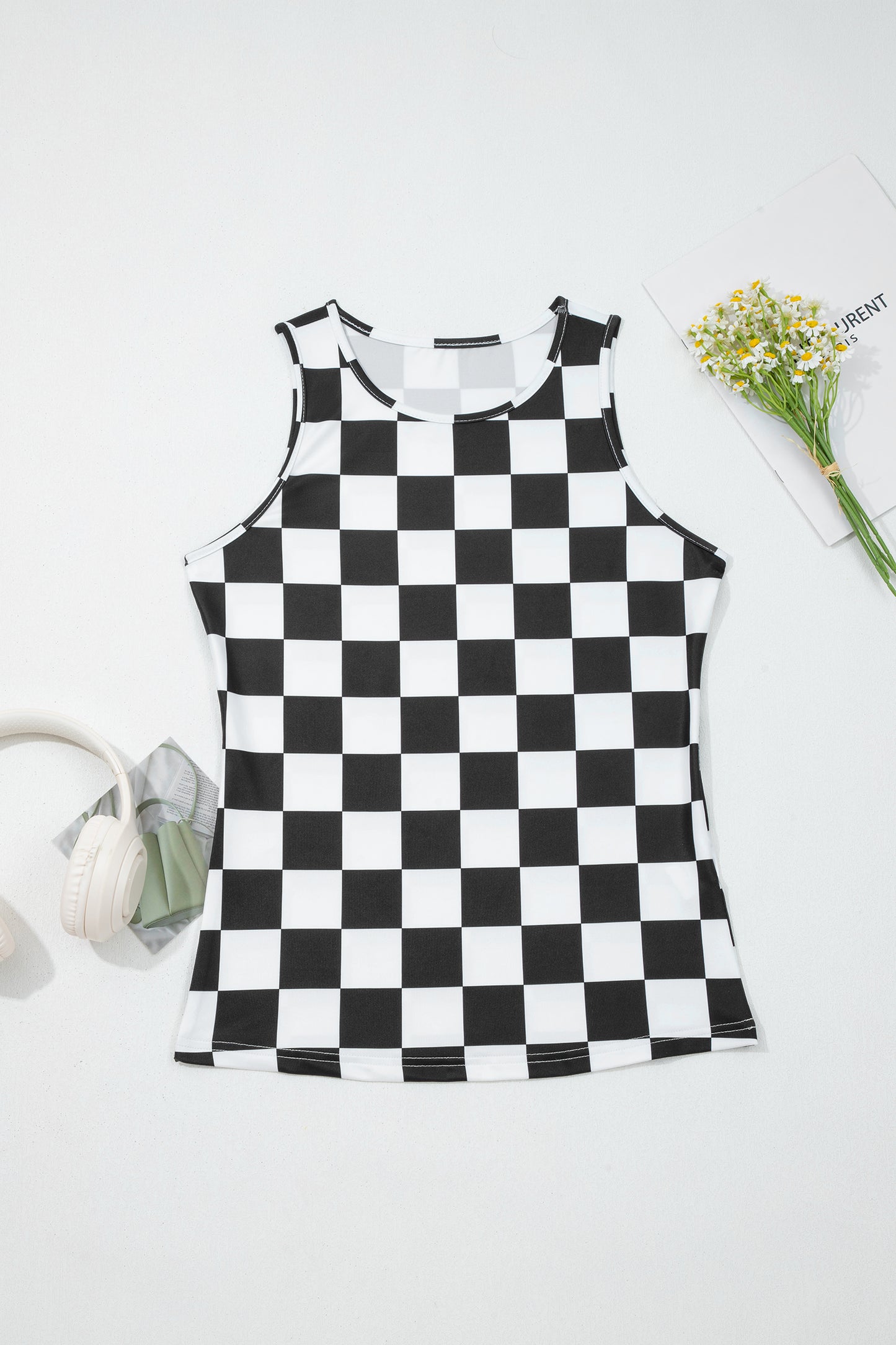 No 180 Checkerboard Tank Top