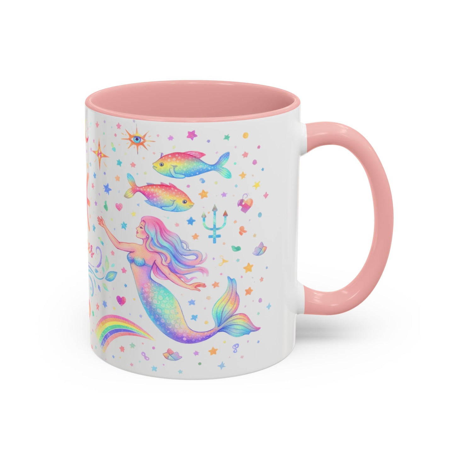 Pisces Mermaid Accent Coffee Mug