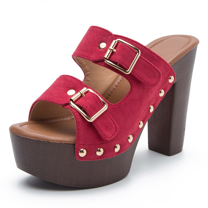 Rebel Rivet Platform Heels