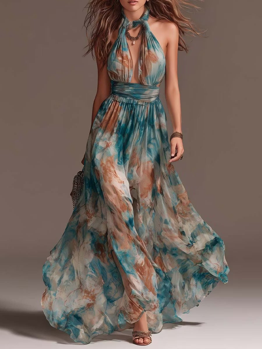 Coastal Breeze Halter Maxi