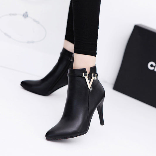 Needlepoint Stiletto Ankle Boots