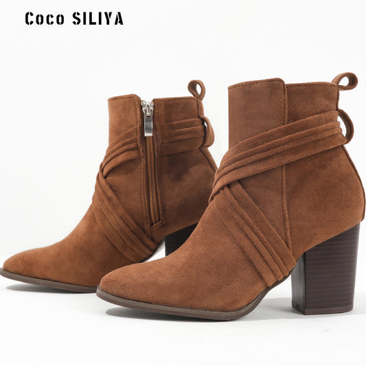 Relic Embossed Suede Ankle Boots