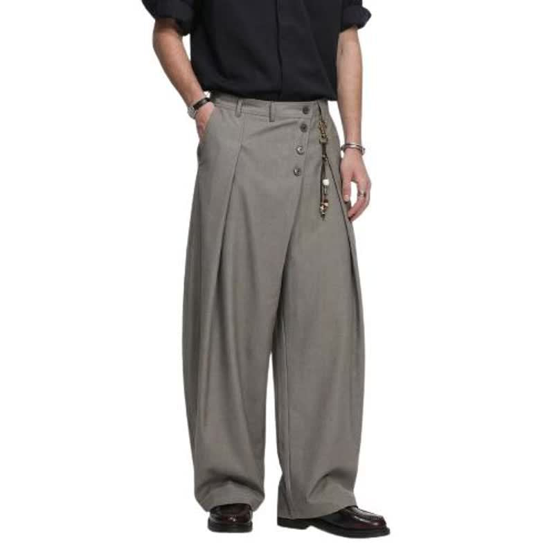 Offset Button Trousers