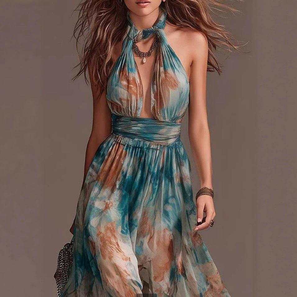 Coastal Breeze Halter Maxi