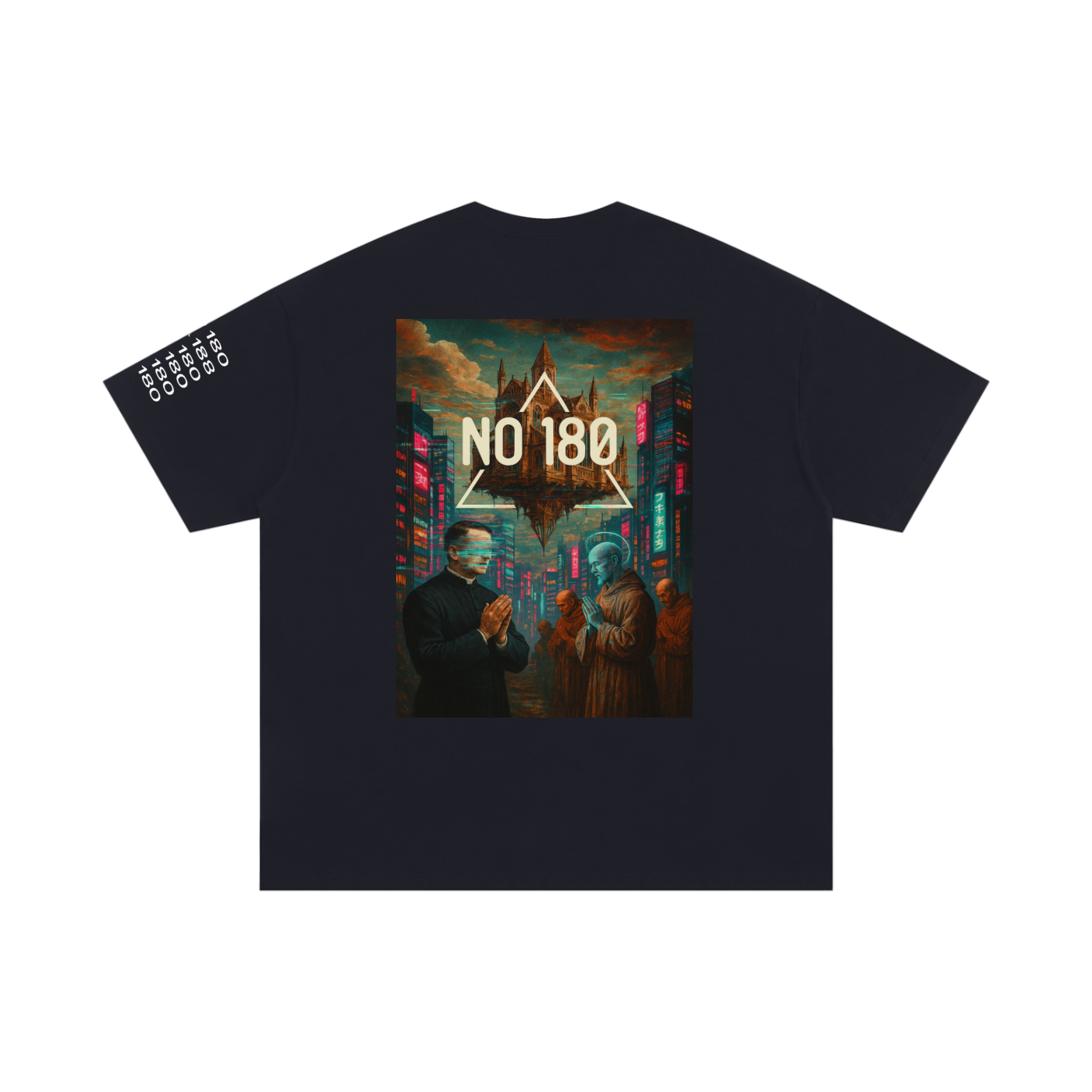 No 180 Neon Ascension Oversized Tee