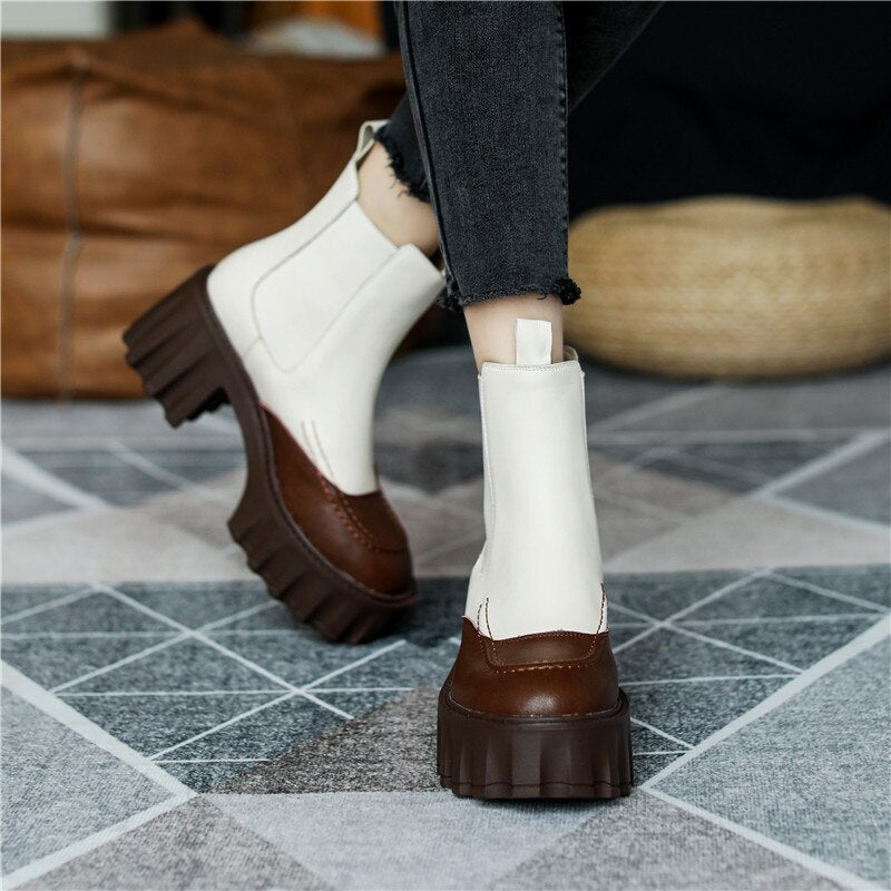 Forge Leather Platform Boots