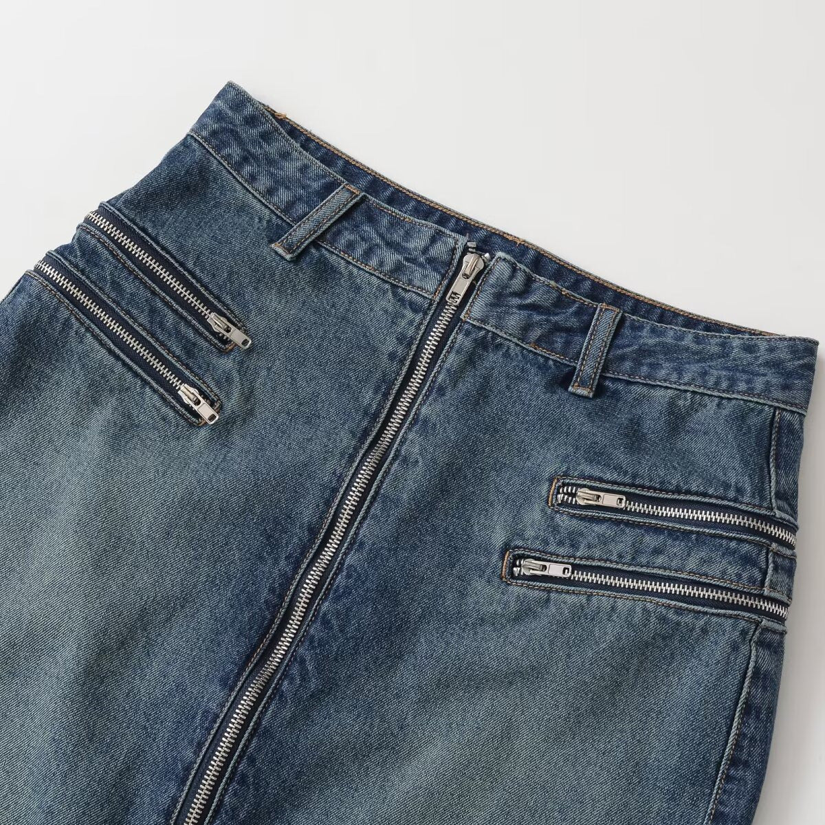 Harbor Wash Denim Mini Skirt