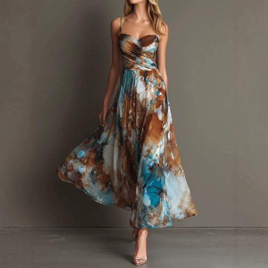 Solstice Printed Strap Maxi Dress