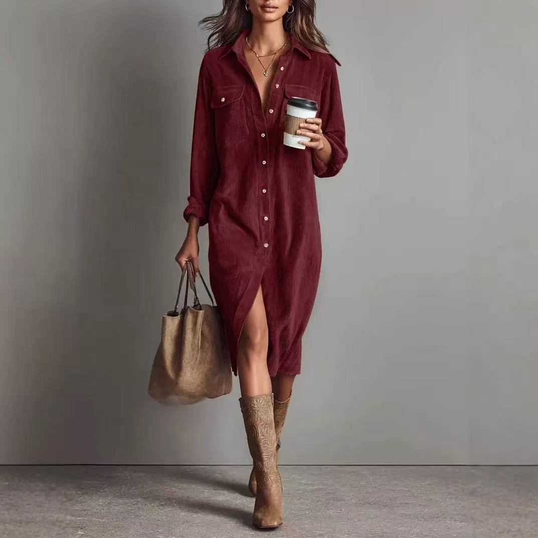 Heritage Corduroy Shirt Dress