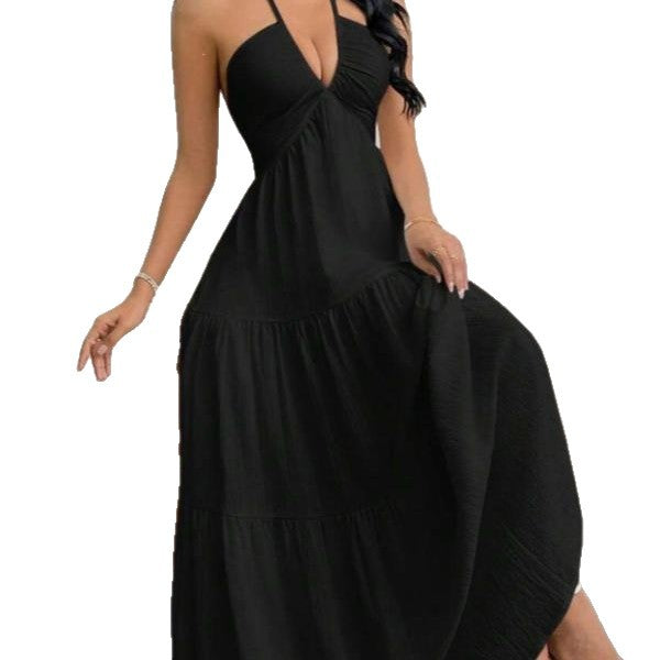 Santorini Breeze Halter Dress