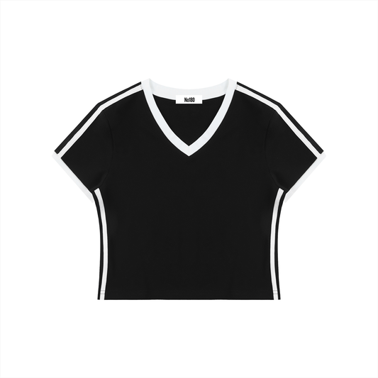 No 180 Victory Line Crop Tee