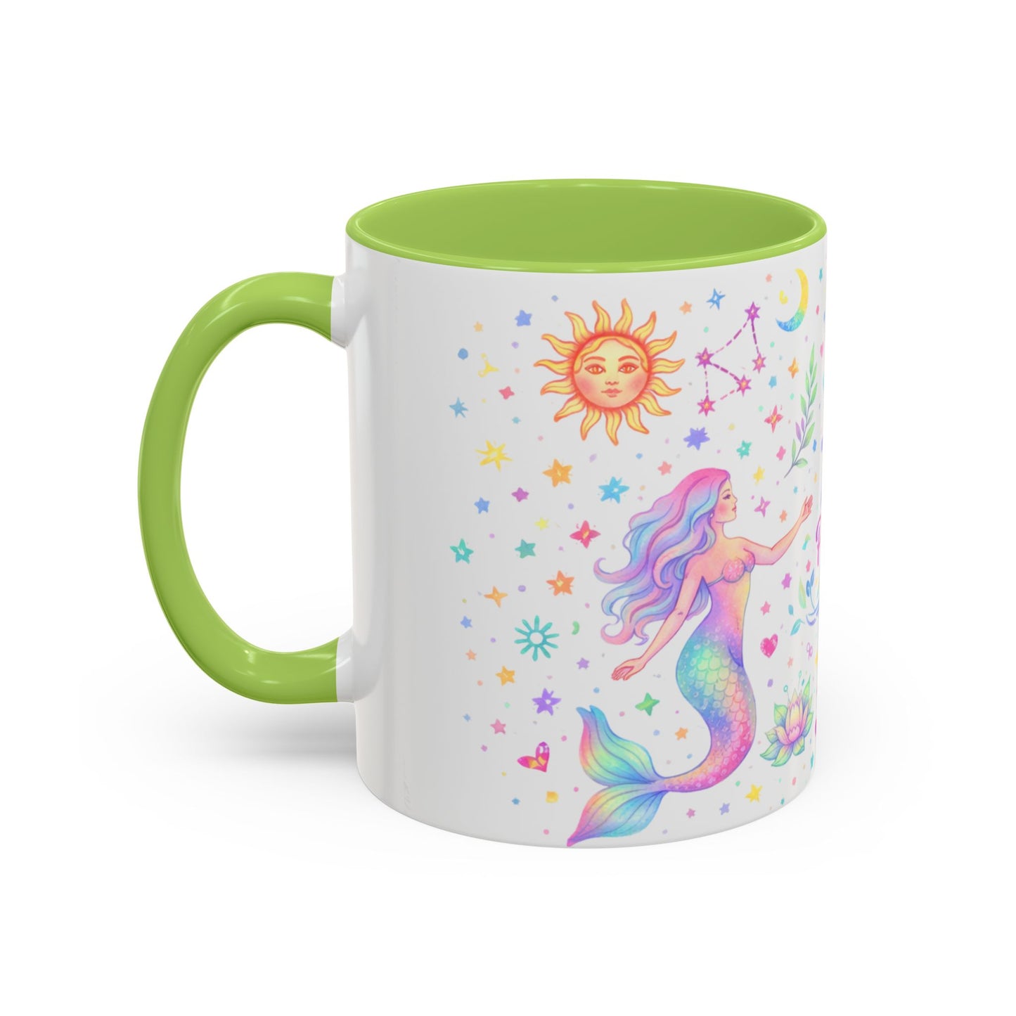Pisces Mermaid Accent Coffee Mug