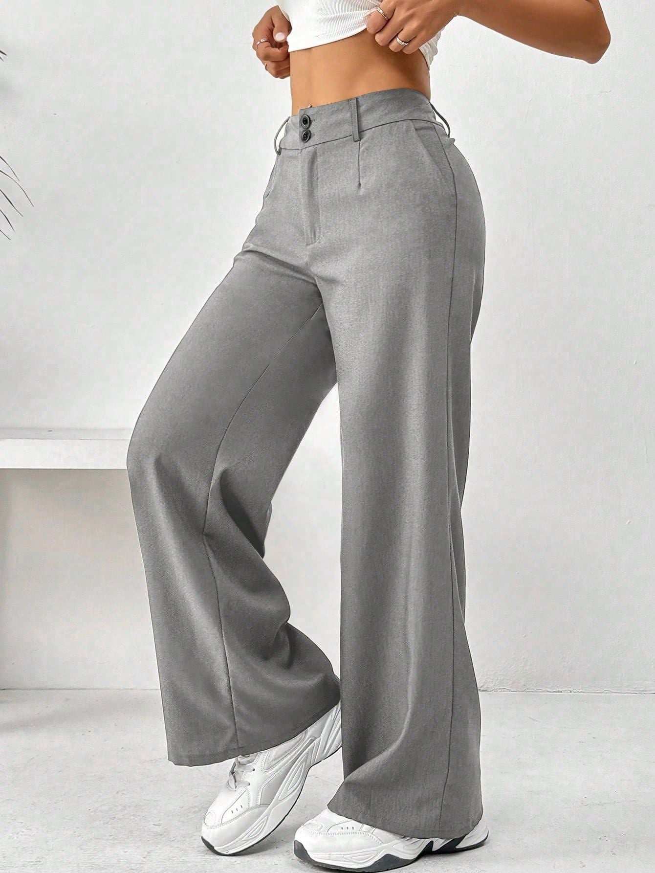 Linear Ease Straight-Leg Pants