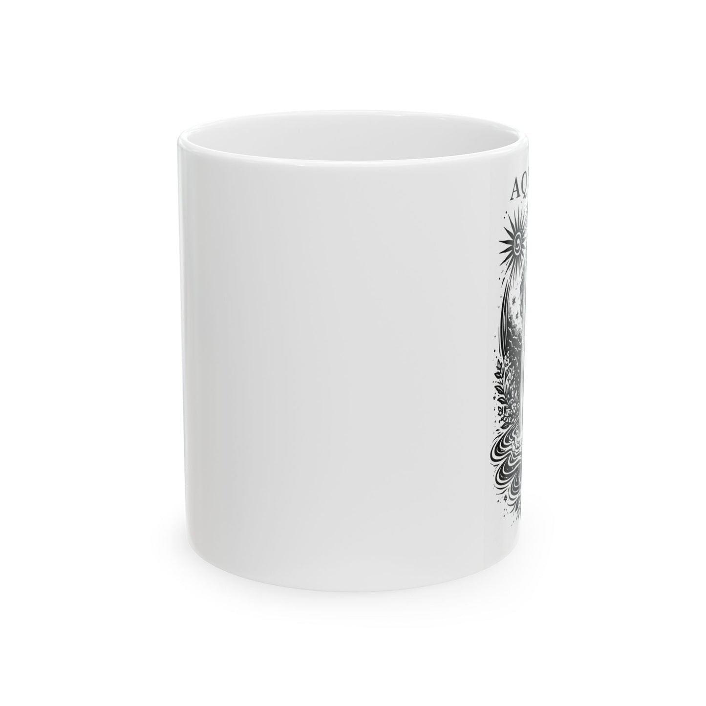 Aquarius Constellation Ram Illustration Mug | Zodiac Ceramic Mug