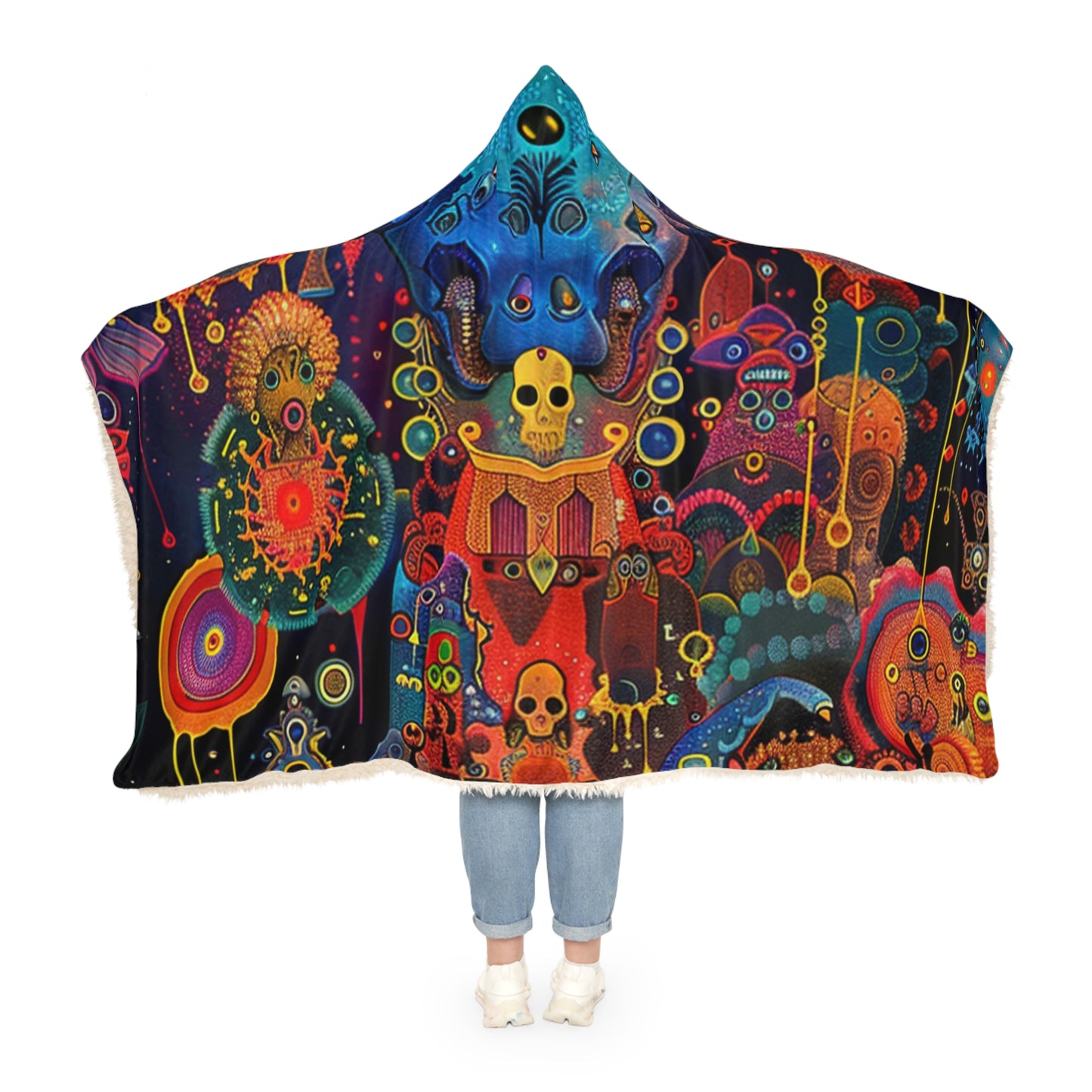 Cosmic Cozy Snuggle Blanket | Festival Gift, Unique Wrap, Bohemian Throw, Art-Inspired Blanket, Home Decor