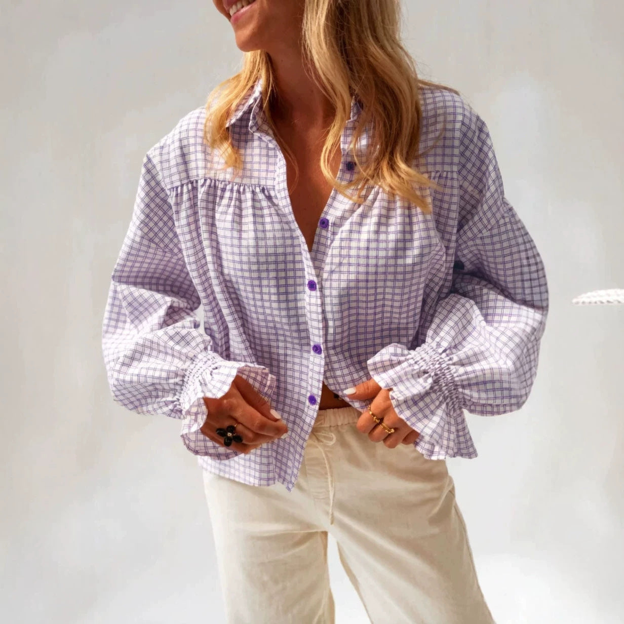 Highland Plaid Blouse